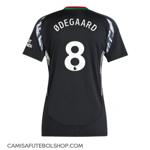 Camisa de time de futebol Arsenal Martin Odegaard #8 Replicas 2º Equipamento Feminina 2024-25 Manga Curta